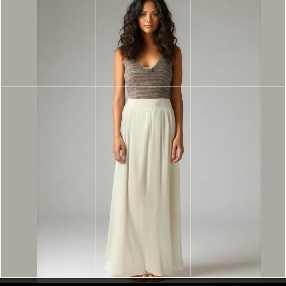 2 for $20 Sleeveless Knit Top Maxi Dress in Cream